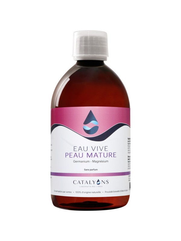 Eau Vive Peaux Matures recharge de 500 ml Catalyons germanium magnésium Herboristerie de paris