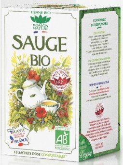 Tisane Sauge bio 18 sachets 30g Romon Nature digestion Herboristerie de paris