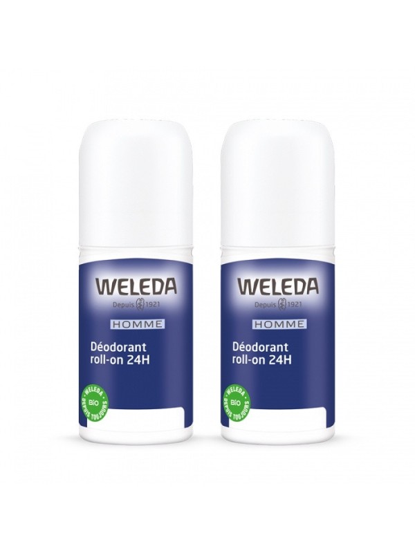 Duo Déodorant roll on 24h Homme 2x50ml Weleda