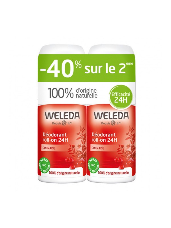 Duo Déodorant roll on 24h Grenade 2x50ml Weleda