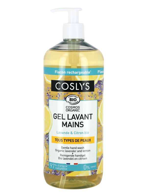 Gel Lavant Mains Lavande Citron 1 l Coslys Herboristerie de paris