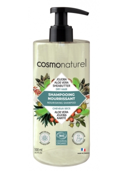 Shampooing bio Cheveux secs Karité Jojoba Aloe 500 ml Cosmo Naturel Herboristerie de paris