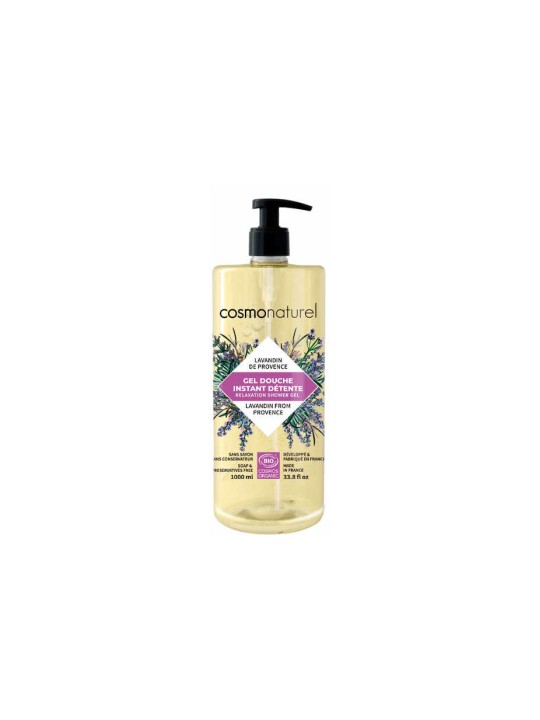 Gel douche Instant Détente bio Lavandin de Provence 1L Cosmo Naturel Herboristerie de Paris gel douche bio cosmonaturel