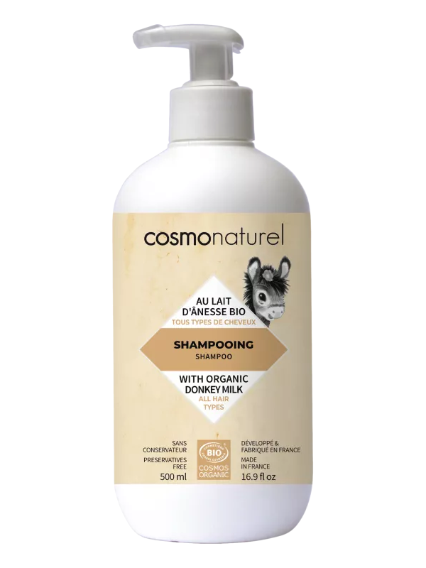 Shampoing au lait d'ânesse + HE 500ml Cosmo Naturel