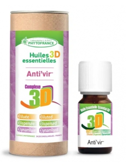 3D ANTI VIR' 10ML Phytofrance dynamisé à l'eau de mer Herboristerie de paris huiles essentielles