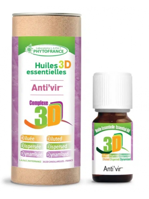 3D ANTI VIR' 10ML Phytofrance dynamisé à l'eau de mer Herboristerie de paris huiles essentielles