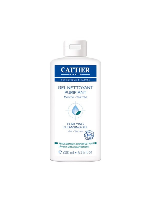 Gel nettoyant purifiant Peaux jeunes à problèmes 200ml Cattier