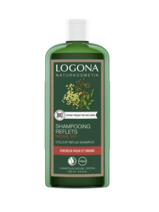 Shampoing reflets henné cheveux roux et bruns 250ml Logona