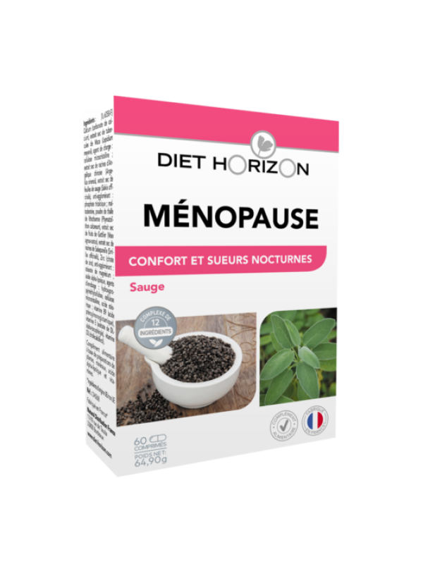 Ménopause 60 comprimés Diet Horizon sauge gattilier Herboristerie de paris