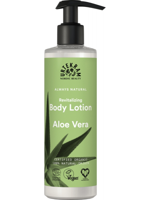 Lait corps Aloé Véra 245ml Urtekram aloe vera abricot olive beurre de karité Herboristerie de paris