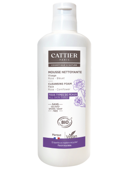 Mousse nettoyante Nuage Céleste sans savon 150ml Cattier