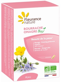 Bourrache Onagre Bio 60 gélules Fleurance Nature acide gamma linolénique Herboristerie de paris