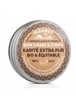 Beurre de karité extra pur Bio équitable sans parfum 100ml Oleanat Herboristerie de Paris