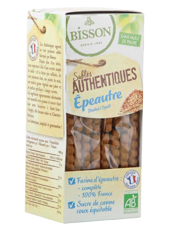 Biscuits sablés les authentiques Epeautre 175gr Bisson Herboristerie de Paris