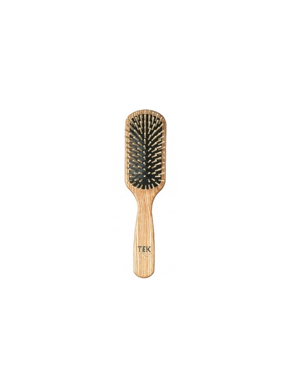 Brosse rectangulaire taille moyenne en Frêne naturel picots courts x1 Tek Herboristerie de Paris