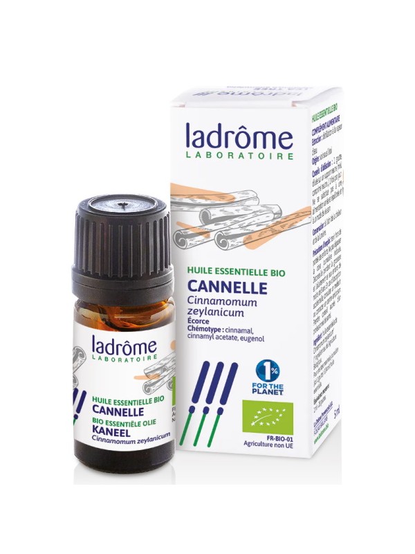 Cannelle de Ceylan Bio huile essentielle 5ml Ladrome Herboristerie de Paris contribue au maintien de l'énergie
