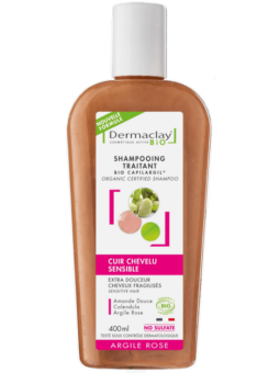 Shampoing Extra Douceur Capilargil à l'Argile Rose Cheveux fragiles et délicats 400ml Dermaclay  Herboristerie de Paris