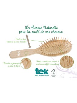 Grande Brosse ovale en Frêne naturel Tek