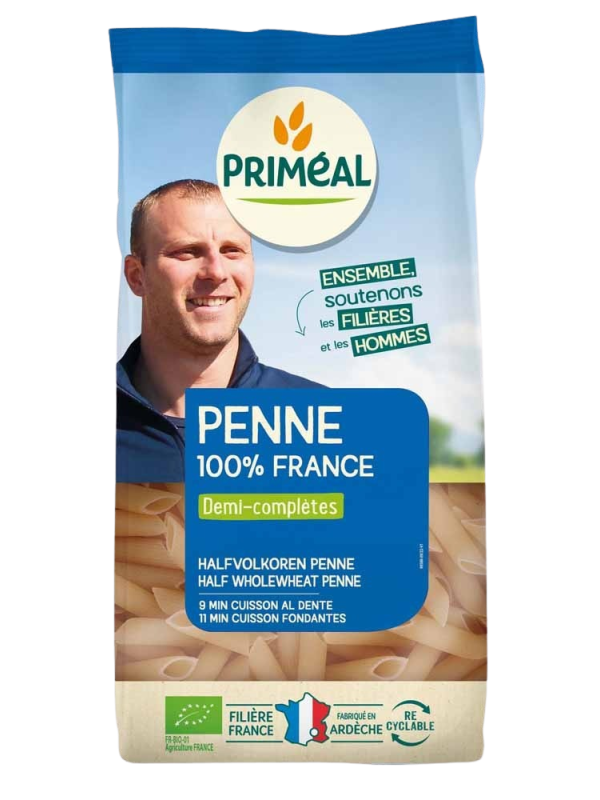 Penne demi complètes 500g Primeal