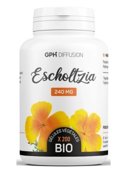 Escholtzia partie aérienne bio 240 MG 200 gélules GPH Diffusion relaxation sommeil Herboristerie de paris