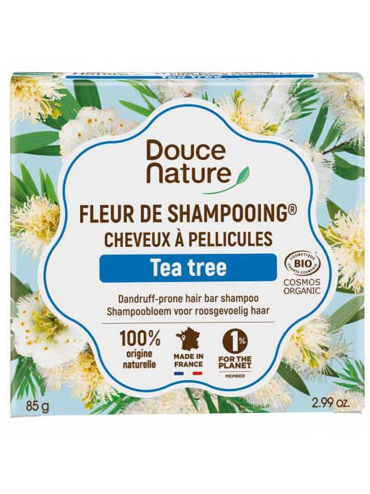 Fleur de Shampooing solide antipelliculaire  Douce Nature bois de panama argile purifiante Herboristerie de paris