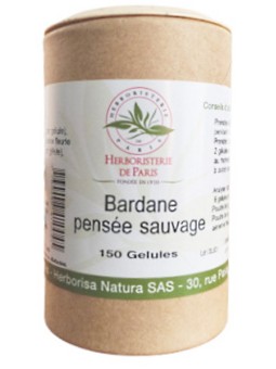 Bardane Pensée Sauvage 150 Gélules Herboristerie de Paris santé de la peau