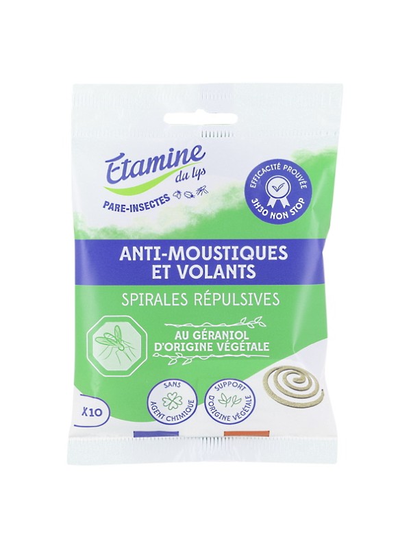 8 spirales Anti Moustique Ecocoil Etamine du Lys Herboristerie de Paris