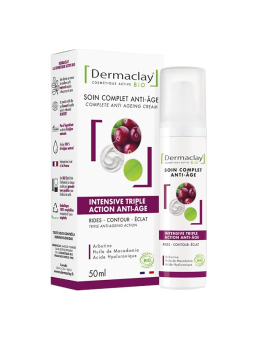 Soin complet intensive triple action anti âge 50ml Dermaclay acide hyaluronique Herboristerie de paris