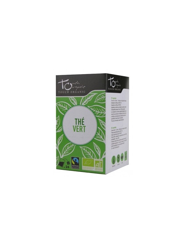 Thé vert BIO 24 sachets 48g Touch Organic antioxydants herboristerie de paris