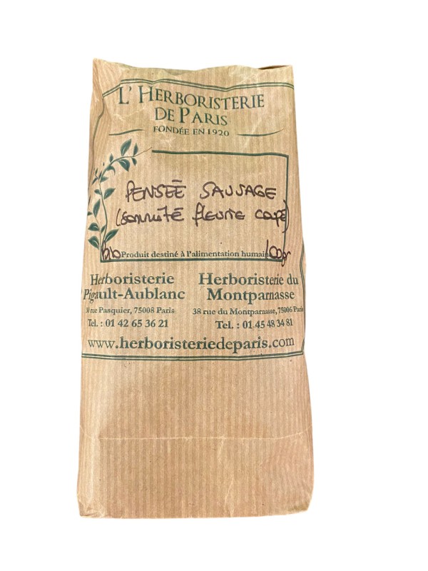 tisane Pensée Sauvage sommité fleurie Bio 100g Herboristerie de Paris santé de la peau