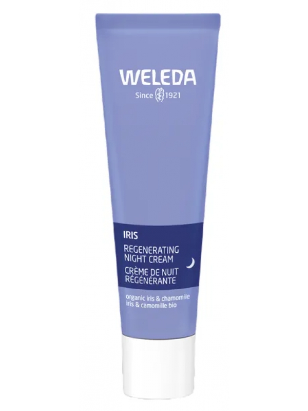 Crème de nuit réconfortante à l'Iris hydrate et ressource 30ml Weleda crème bio de nuit à l'iris Herboristerie de paris