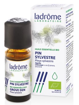 Huile essentielle de Pin sylvestre Bio 10ml Ladrome aide au maintien de la respiration (nez et gorge)