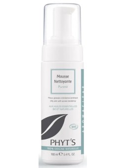 Mousse nettoyante pureté peaux grasses à tendance acnéique AROMACLEAR 160ml Phyts