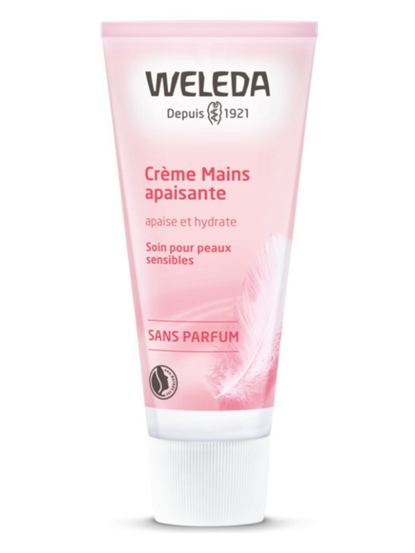 Crème Mains apaisante sans parfum 50ml Weleda jojoba coco squalane Herboristerie de paris