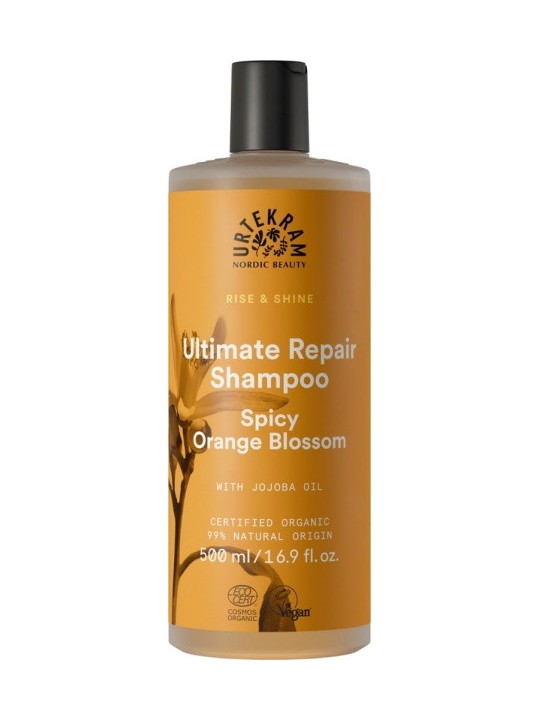 Shampooing cheveux secs et abimés Ultimate Repair Spicy Orange Blossom 500ml Urtekram urgence capillaire régénération