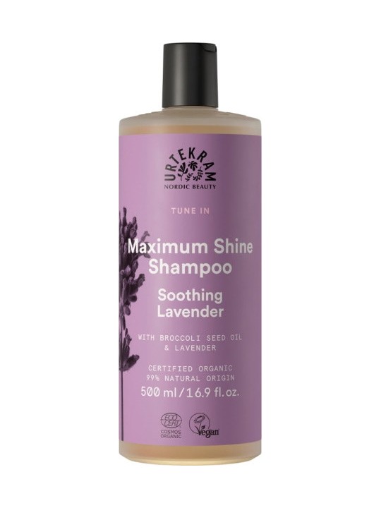 Shampooing cheveux normaux Soothing Lavender 500 ml Urtekram brillance optimale Herboristerie de paris