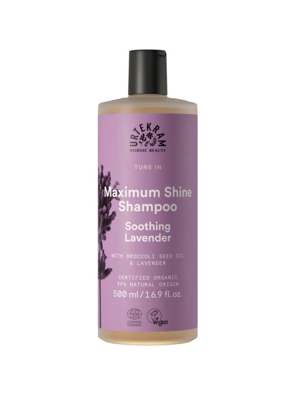 Shampooing cheveux normaux Soothing Lavender 500 ml Urtekram brillance optimale Herboristerie de paris