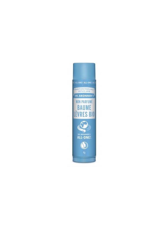 Baume à lèvres Neutre (sans parfum) bio 4g Dr Bronners