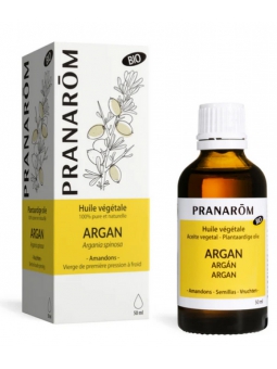 Huile végétale d'Argan bio Flacon 50ml Pranarôm