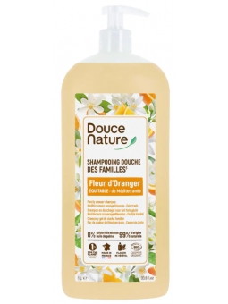 Shampoing douche des familles Fleur d'Oranger Méditerranée 1L Douce Nature Herboristerie de paris