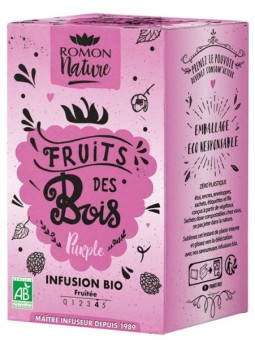 Infusion plaisir Fruits des Bois bio 16 sachets Romon Nature hibiscus cassis framboise Herboristerie de paris