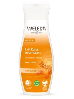 Lait Corps nourrissant Argousier peaux sèches 200ml Weleda hydratation Herboristerie de paris