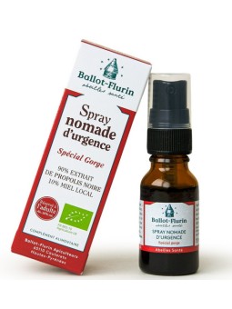 Spray Nomade d'urgence à la Propolis 15 ml Ballot Flurin - spray gorge à la propolis Herboristerie de paris