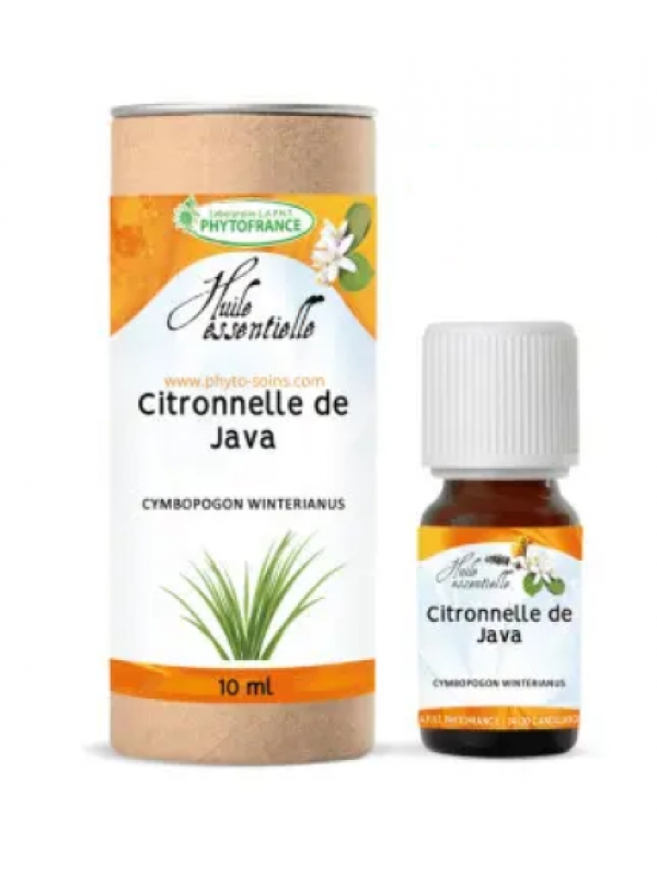 Huile essentielle de citronnelle BIO 10ml Phytofrance répulsif naturel des moustiques et insectes Herboristerie de paris