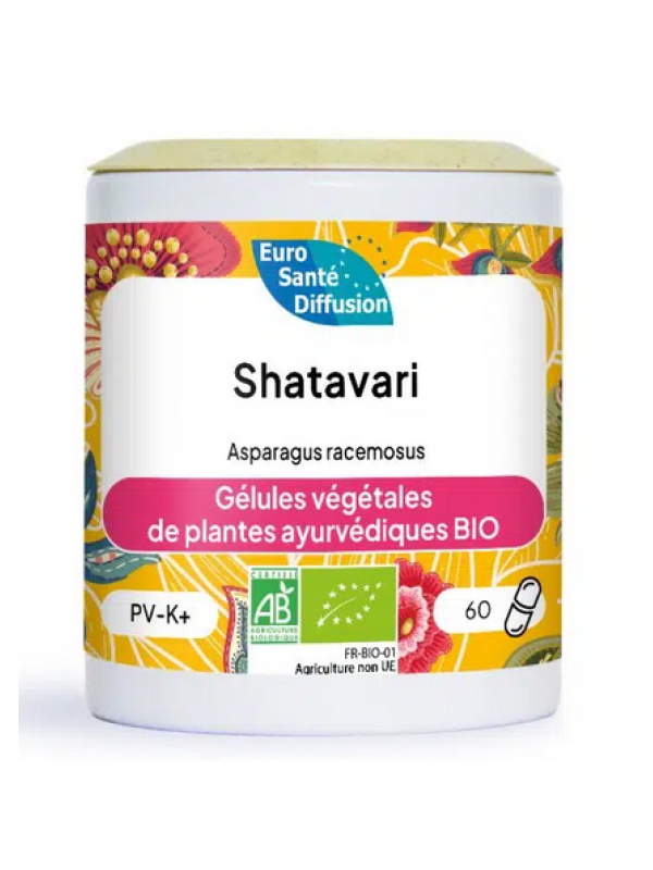 Shatavari 375mg BIO 60 gélules Phytofrance Asparagus racemosus équilibre féminin Herboristerie de paris