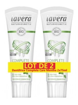 Lot de 2 Dentifrice complete care menthe au fluor 2 x 75ml Lavera