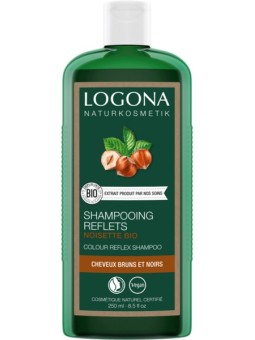 Shampoing reflets noisette bio 250ml Logona ravive la teinte des colorations Herboristerie de paris