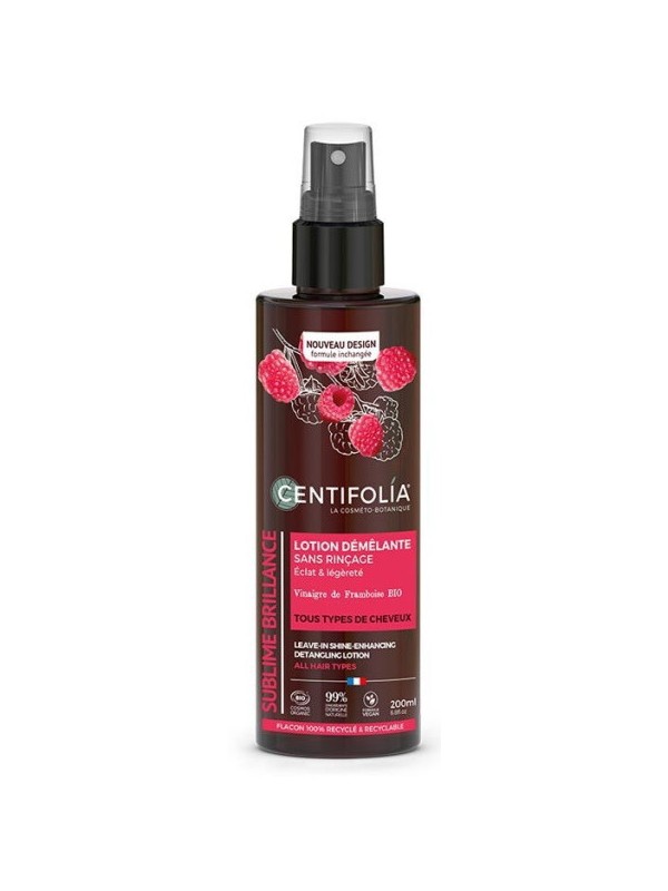 Lotion démêlante vinaigre de Framboise 200ml lotion démêlante Brillance sans rinçage Centifolia Herboristerie de paris