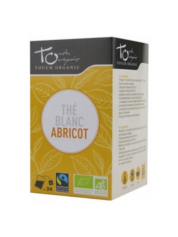 Thé blanc BIO à l'abricot 24 sachets 43g Touch Organic