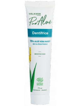 Dentifrice bio à l'Aloe Vera 75ml Puraloe